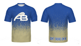 AB LAX Shooter Shirt Blue Gold Fade