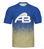 AB LAX Shooter Shirt Blue Gold Fade